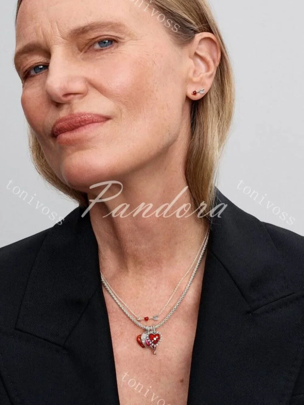 Pandora Spinnable Arrow Heart Dangle Charm
